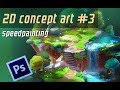 2d concept art #3 (mystic forest) isometric speed Painting in photoshop