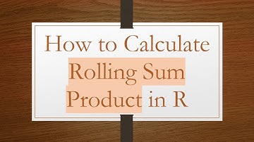 How to Calculate Rolling Sum Product in R