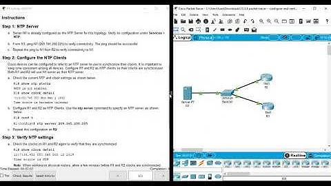 10.3.4 packet tracer - Configure and verify NTP