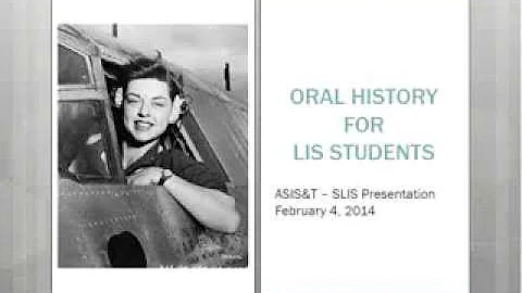 Faculty Speaker: Oral History: An Inside Look with...