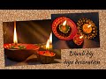 Diy diya decoration for Diwali || easy to make diya using eyerbuds ||