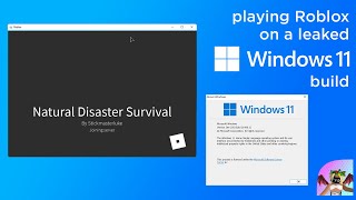 PLAYING ROBLOX ON A LEAKED WINDOWS 11 DEV BUILD (ExperiencersInternational)  