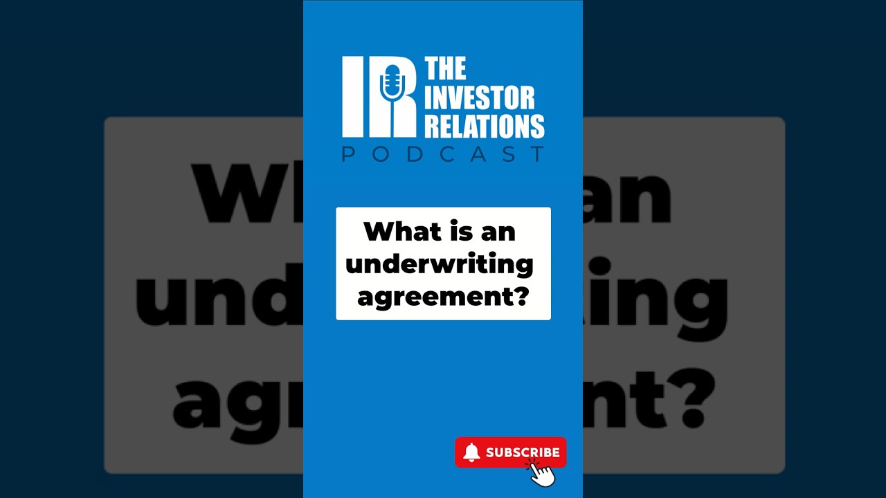 What is an underwriting agreement?
