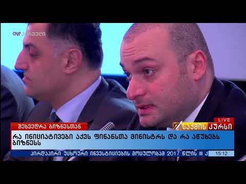 რა ინიციატივები აქვს ფინანსთა მინისტრს და რა აწუხებს ბიზნესს