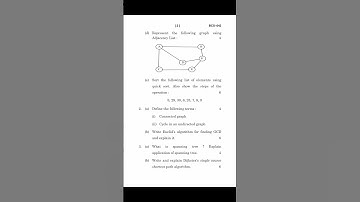#Shorts BCS-042 DECEMBER 2023 Question Paper (Introduction to Algorithm Design)
