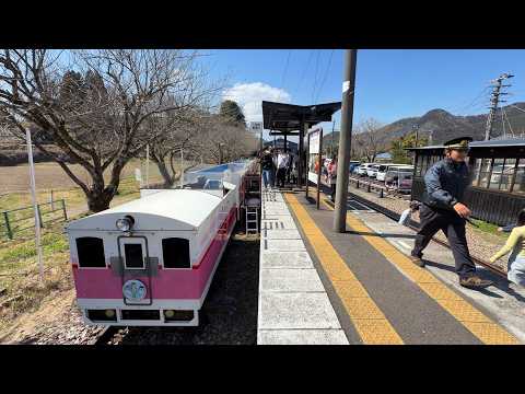 Let's ride on the mini train to Japan's tallest Takachiho Bridge