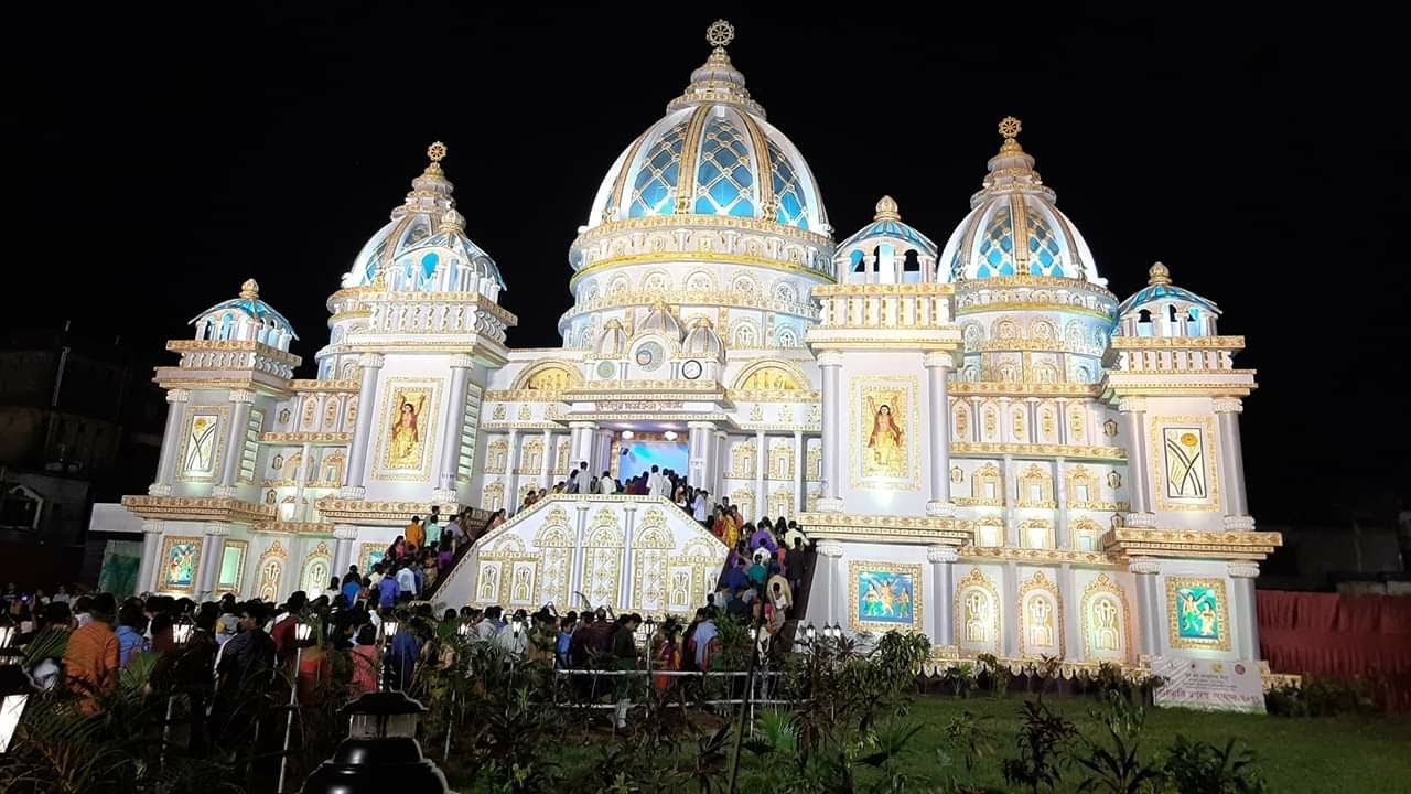 Best Durga Puja Mandap in Uttar Dinajpur  Arabinda Sporting Club Durga Puja Mandap Sudarshan Pur