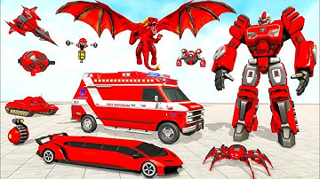 Ambulance Truck Robot Car Game - Robot Transformation Android Ios Gameplay ( Rution Games )
