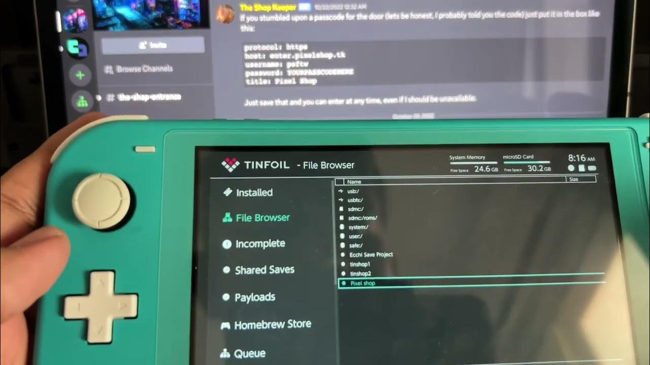 Pixel shop tinfoil Nintendo Switch YouTube