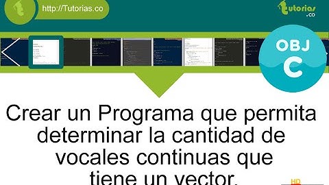 POO + funciones + Objective C (vocales continuas)