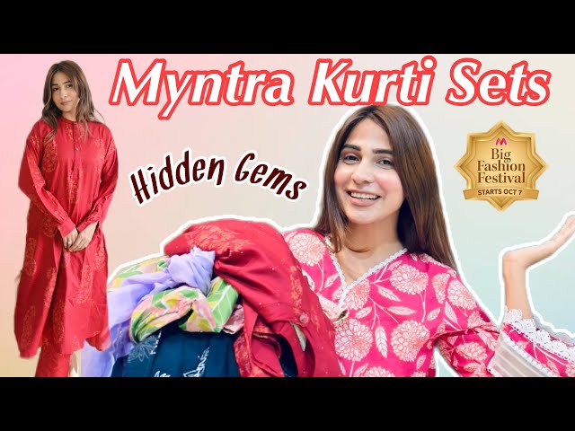 HUGE MYNTRA HAUL || MYNTRA SALE || SHORT KURTIS UNDER RS 300 #myntrahaul # kurti #haul #officewear - YouTube