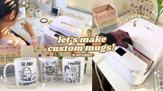 how i make custom mugs + let's learn (my first attempt) ✹ ft. HTVRONT