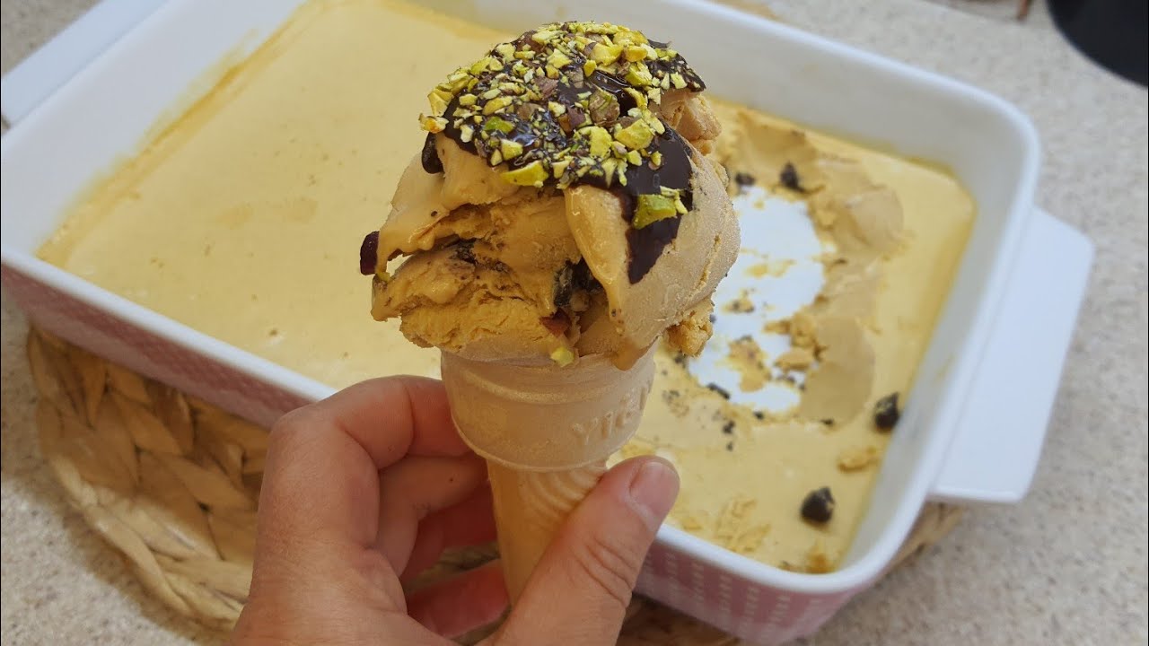 4 Malzeme İle Evde Karamelli Dondurma Tarifi 👌💯 Dondurma Nasıl Yapılır