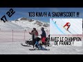 103 kmh sur mon snowscoot  avec simon billy champion de france de ski de vitesse