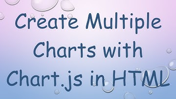 Create Multiple Charts with Chart.js in HTML