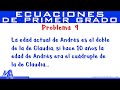 Solución  de problemas con Ecuaciones de Primer Grado | Ejemplo 9