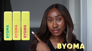 NEW BYOMA LIPTIDE LIP OILS AND LIP MASK REVIEW