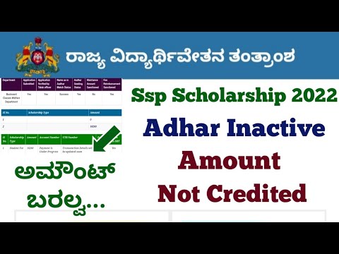 Ssp Scholarship 2021-22 New Update | Amount not Credited #ssp #Ssp_Kannada_educo,