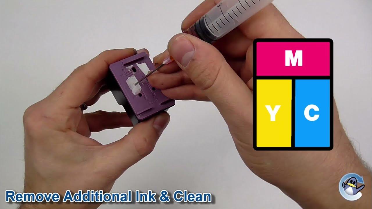 How to Refill HP 303, HP 303XL, 305 or 305XL TriColour Ink Cartridges YouTube
