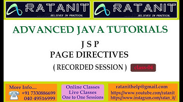 Advanced Java Tutorials || JSP || Page Directives || by Mr.Ratan || class-04