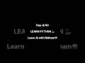 Day-6/40 Learn python 🐍 #ai #artificialintelligence #codinglife #machine-learning