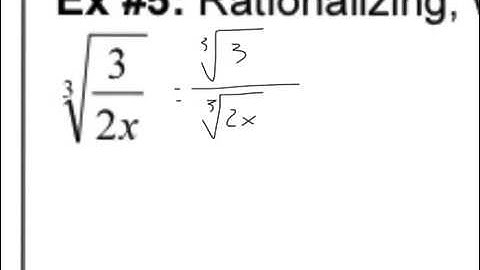 A2 5.6a Radical Expressions