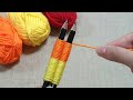 Super Easy Woolen Flower Craft Ideas with Pencil - Hand Embroidery Amazing Trick - New Wool Design