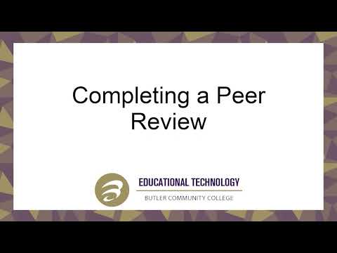 How to Complete Peer Reviews in Canvas