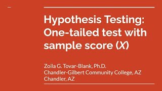 PSY 230: Hypothesis Testing, One-Tailed