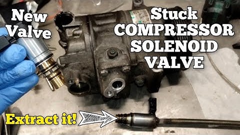 How to remove STUCK solenoid Valve of A/C compressor
