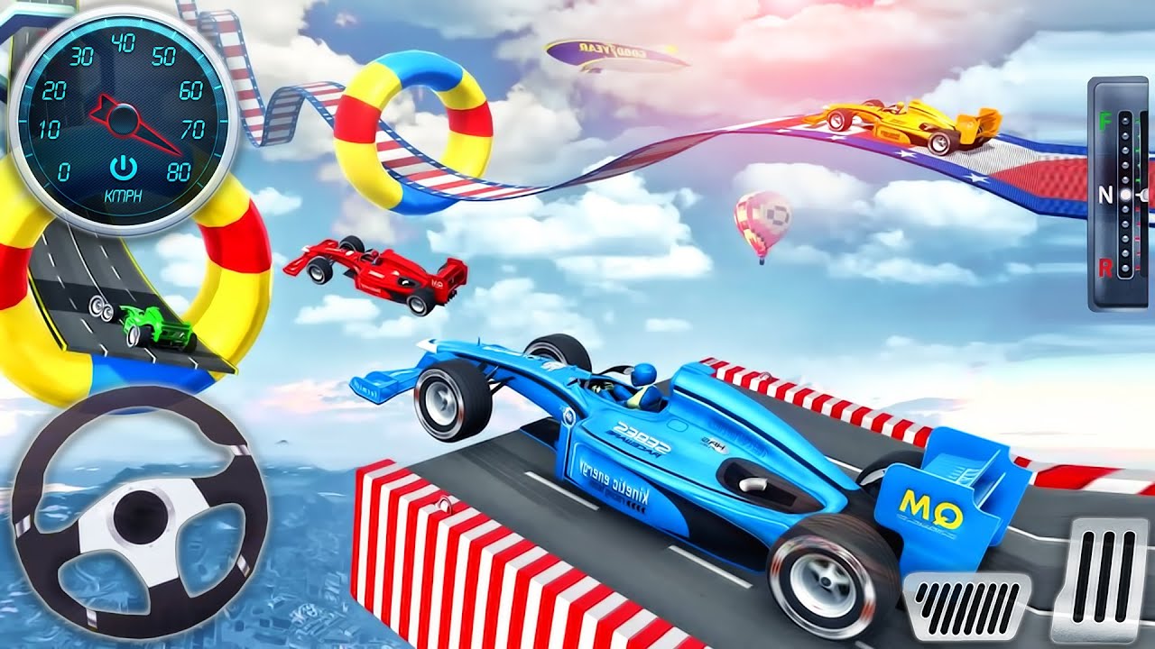 Formula Car Stunt Racing Simulator 2021 - Impossible Car Mega Ramp 3D ...