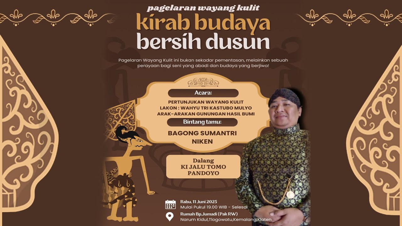 #livewayangkulit KI JALU TOMO PANDOYO - LAKON WAHYU TRI KASTUBO MULYO - BERSIH DUSUN NARUM KIDUL