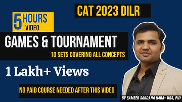 Games And Tournament || CAT 2023 DILR || 10 Excellent Sets Covering All Concepts