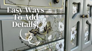 Complete Furniture Makeover-Using Decoupage Decor Fiber Paper and Decor Transfers!