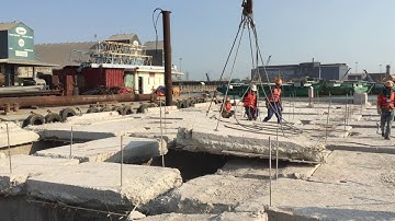 Cắt bê tông bằng máy cắt dây kim cương, Phá dỡ công trình công nghiệp