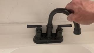 Glacier Bay Oswell 4 in Centerset 2 Handle High Arc Bathroom Faucet Review