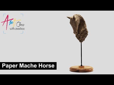 How to make a Horse with Paper Mash?  Easy Paper Mache Horse.