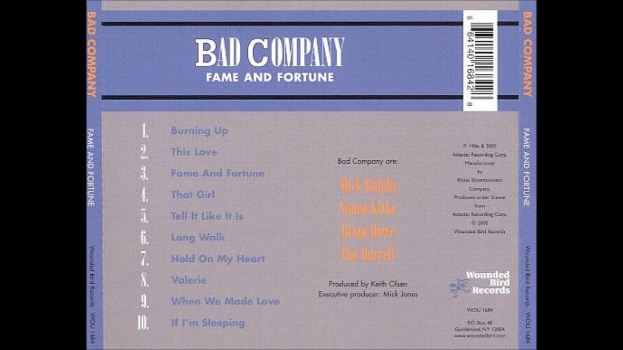 BAD COMPANY That Girl (HQ, '86) Tổng quát các tài liệu về that girl mp3 download đầy đủ nhất