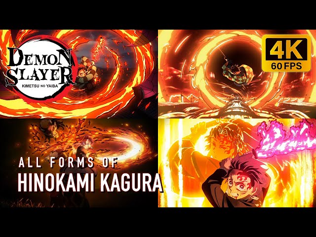 All Hinokami Kagura Forms [4K 60FPS] | Demon Slayer class=
