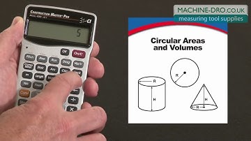 Construction Master Pro Circular Area & Volume from Calculated Industries