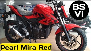 Suzuki Gixxer Bs6 Pearl Mira Red Colour Update 2020