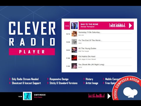 Clever Radio Player - ShoutCast and IceCast - WP Bakery Add-on: How To Use The Player