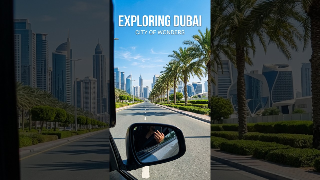 Enjoying the scenes of Dubai Roads from the car window | #dubairoadview #dubairoads