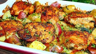 Creamy Garlic Butter Chicken and Potatoes Recipe  Easy Chicken and Potatoes Recipe