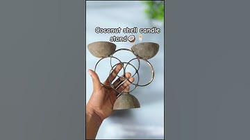 ✨ DIY Coconut Shell Candle Stand | Easy Craft Idea 🕯️🌴 #shorts #diy #shortsfeed #homemadedecor