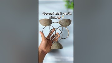 ✨ DIY Coconut Shell Candle Stand | Easy Craft Idea 🕯️🌴 #shorts #diy #shortsfeed #homemadedecor