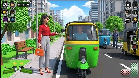 Modern tuk tuk rickshaw driving City mountain auto drive -android gameplay