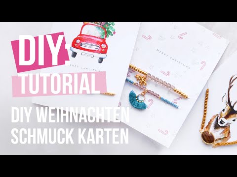 Schmuck machen: DIY Schmuck Karten für Weihnachten ♡ DIY
