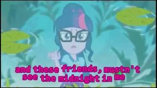 Video thumbnail of "my little pony equstria girls the midnight in me music video+ lyrics"