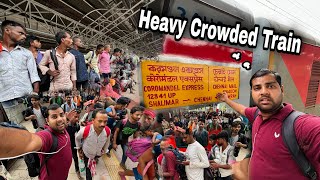 India is Very Heavy Crowded Train journey Coromandel Express